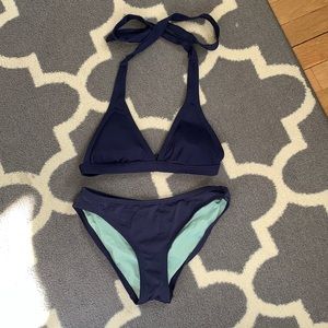 vineyard vines navy bikini set size XXS